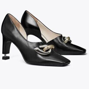 Brand new Tory Burch women sz 8 jessa dorsay pump 90mm vachetta 157172
